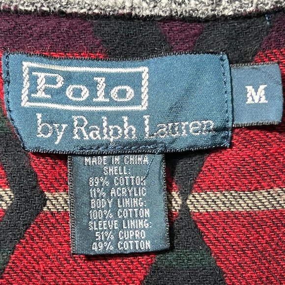 Polo by Ralph Lauren Vintage Multi Pocket Full Button Up Jacket Men's Size M - Picture 11 of 11
